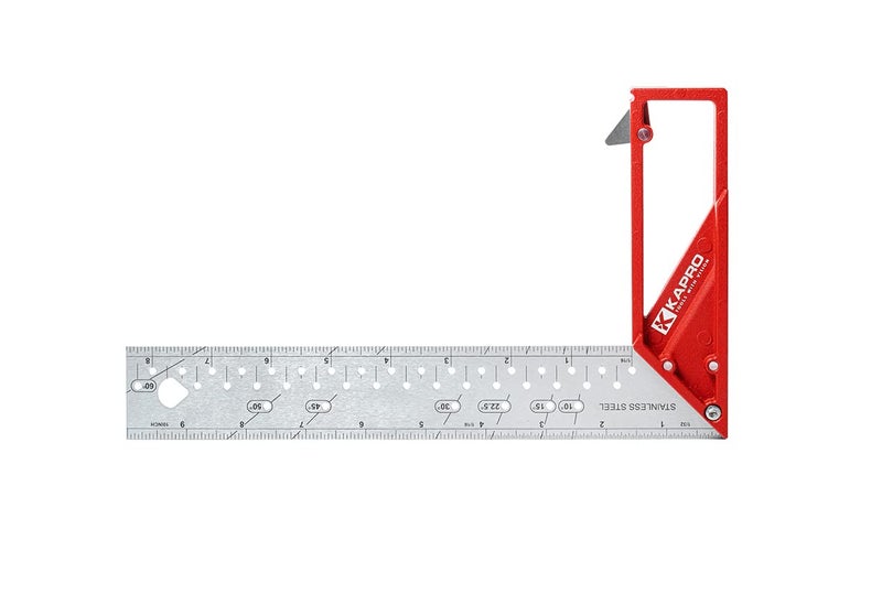 Kapro - 353 Professional Ledge-It Try & Mitre Square - For Leveling and Measuring - Features Stainless Steel Blade, Retractable Ledge, and Etched Ruler Markings - 10 Inch - Image 1